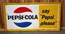 Pepsi-Cola "say pepsi please" Metal Sign (TAC)
