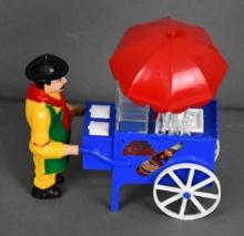 Pepsi-Cola Plastic Hot Dog Cart & Man by Ideal
