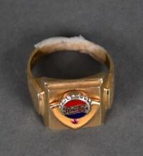 Pepsi-Cola 14k Gold Service Ring w/Stone