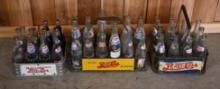 3-Pepsi-Cola Metal Carrying Case w/Bottles, no shipping on this lot
