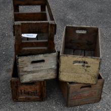 5-Wood Soda Crate Boxes, we will not ship this lot