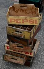 7-Wood & Cardboard Pepsi 24 Bottle Holders we will not ship this lot.