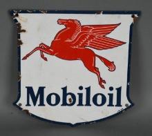 Mobiloil w/Pegasus Porcelain Sign (TAC)