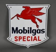 Mobilgas Special w/Pegasus Porcelain Pump Sign (TAC)