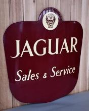 Jaguar Sales & Service w/Logo Porcelain Sign (TAC)
