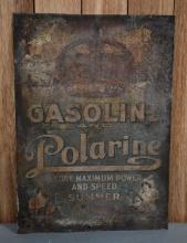 Red Crown Gasoline & Polarine w/Ladies Metal Sign