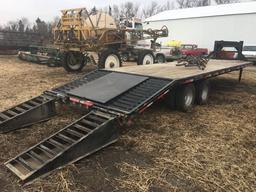 30’ Tarnel gooseneck flatbed tandem dually trailer