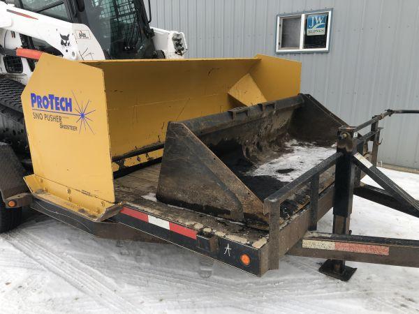 Pro Tech snow pusher for skid steer