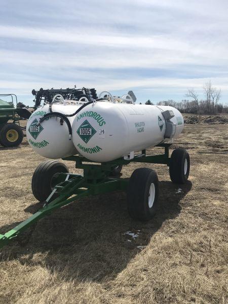 Set of 1000 gal. NH3 tanks on a single trailer, new pain & decals Seller: 14. Gerald Stenson ? Rock