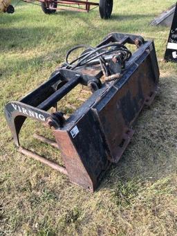 Manure bucket w/ fork attachment for skid steer