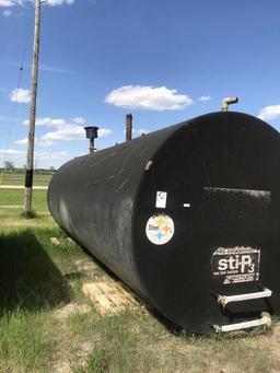 US Steel 8000 gal. steel 96" x 21' x 10 3/4 x 1/4" thick round fuel tank