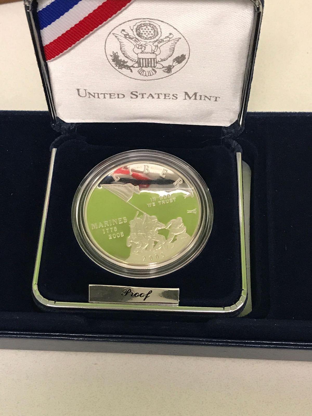 Marine Corps 230th anniversary silver dollar