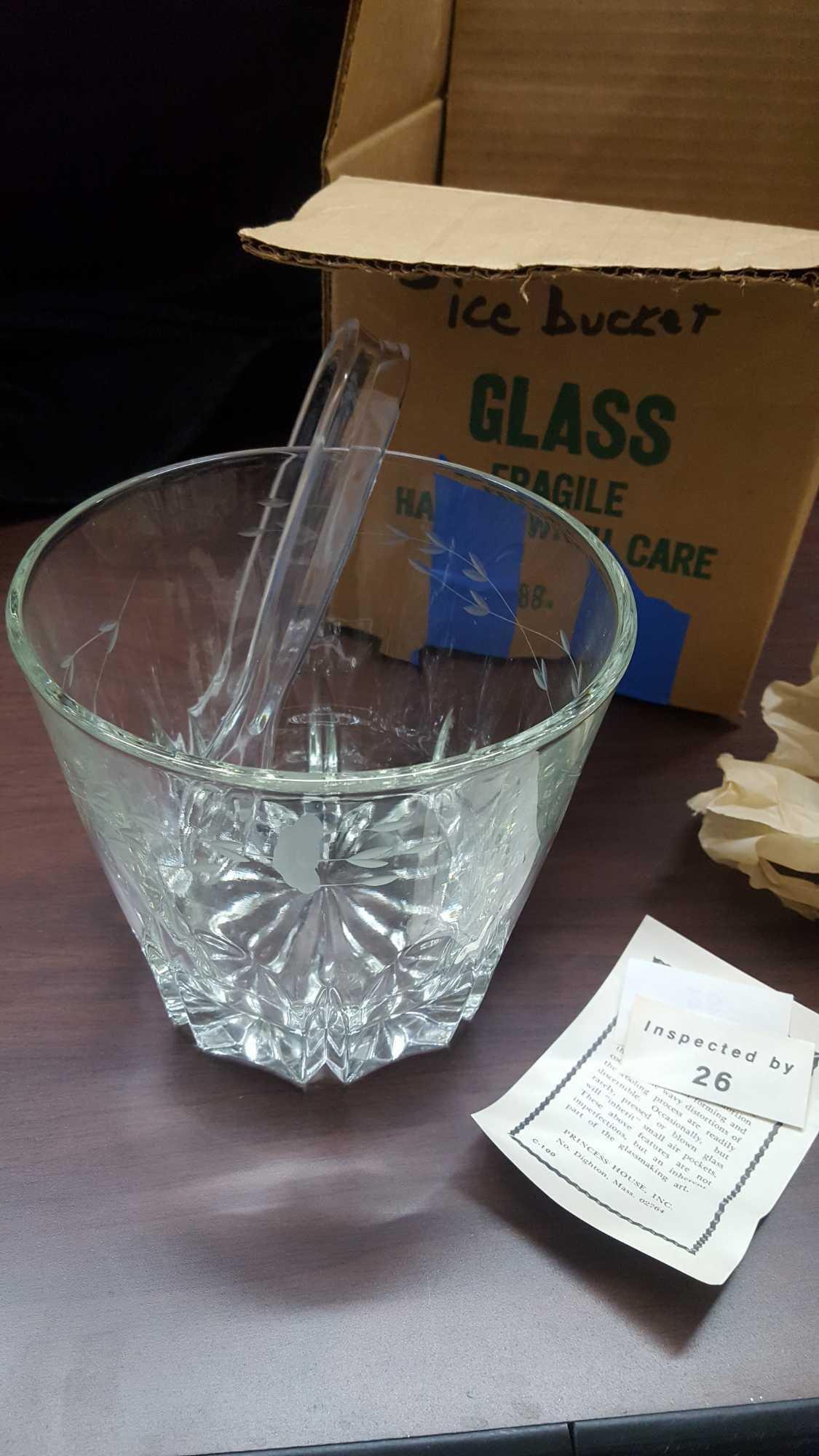 Princess house glass ice bucket