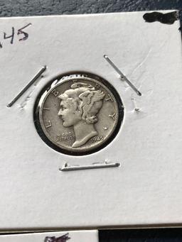 3 Mercury dimes