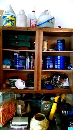 Contents of workbench and cabinets