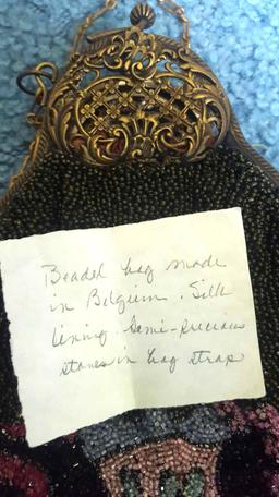 Vintage beaded purse made in Belgium