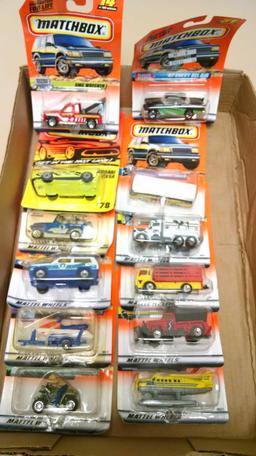 12 Matchbox cars new on cards