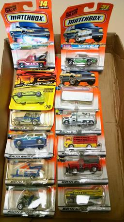 12 Matchbox cars new on cards