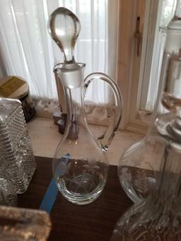 Lot Of Glass Decanters