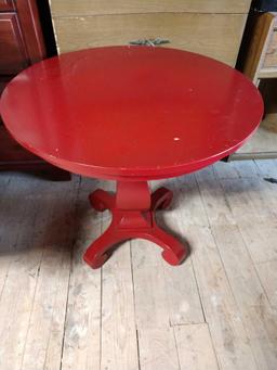 30 inch round painted pedistal table