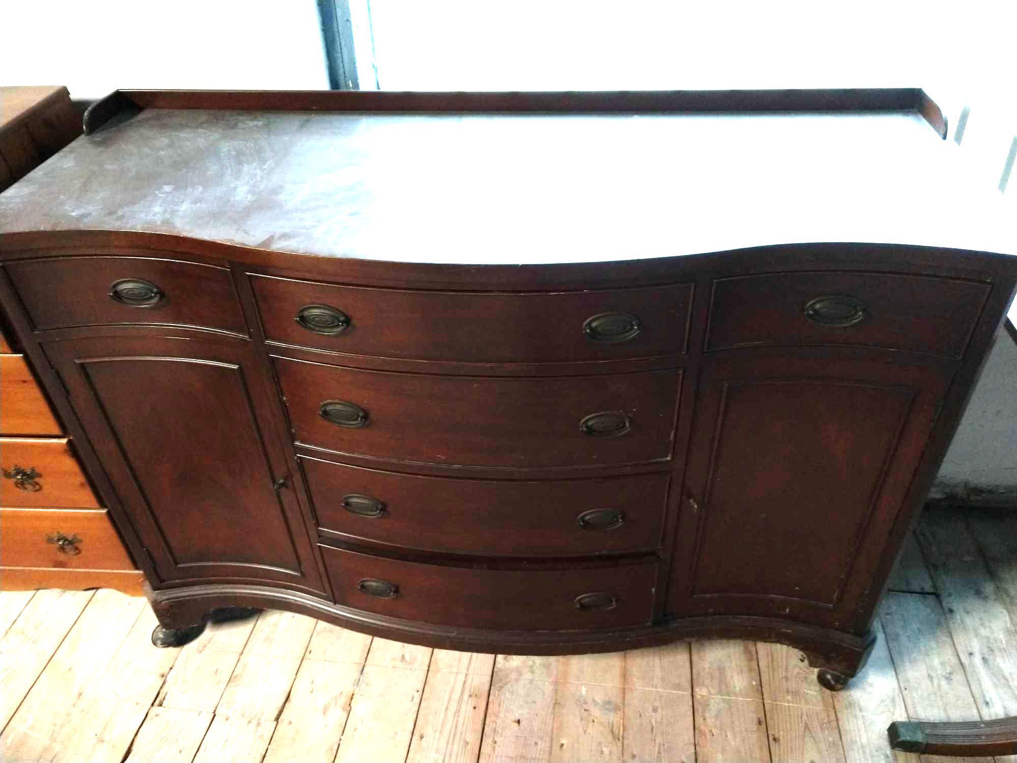 56 in vintage buffet with table and three chairs