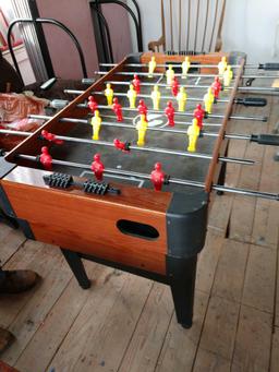 Combination Foosball air-hockey game