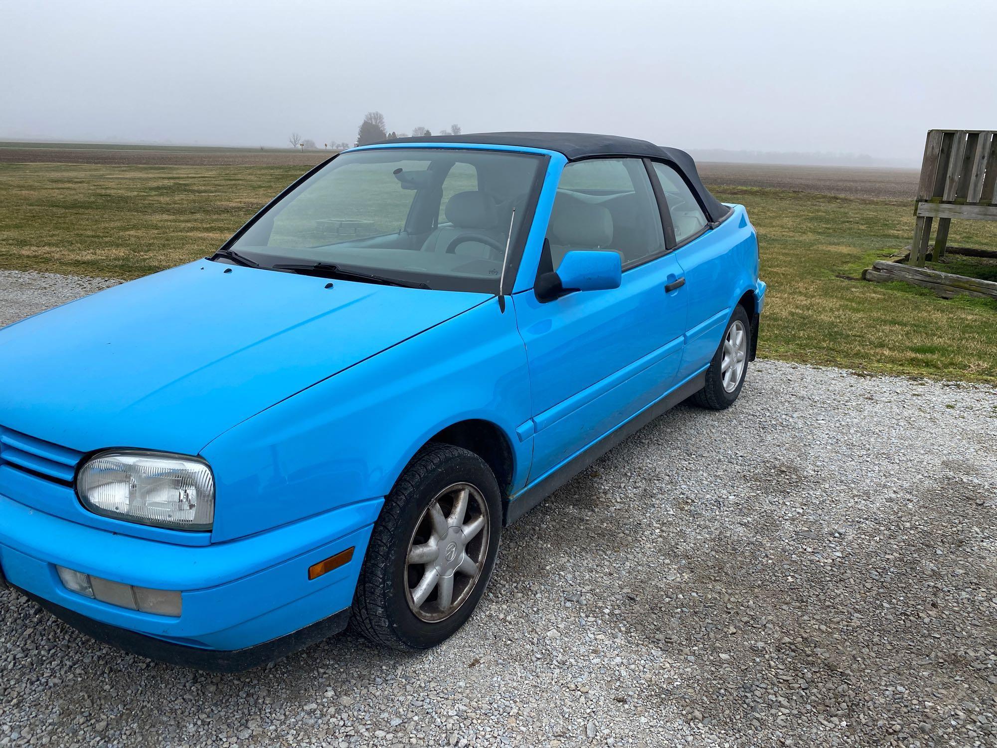 1997 Baby Blue Volkswagen Cabrio Convertible