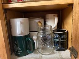 contents of cabinets in kitchen