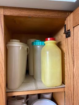 contents of cabinets in kitchen