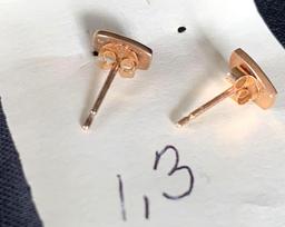 14 K pierced earrings