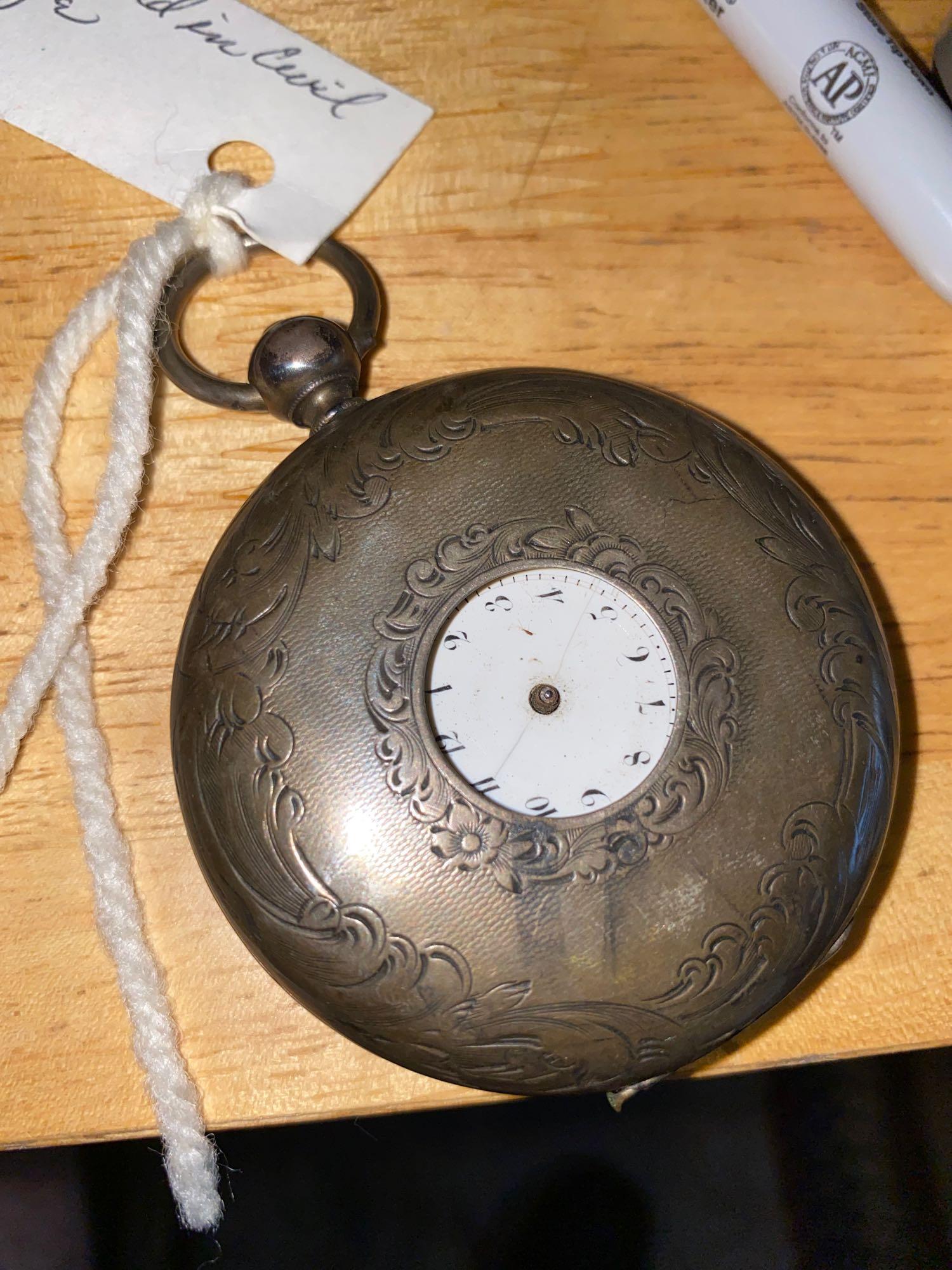 Sandoz co Civil War pocket watch for parts