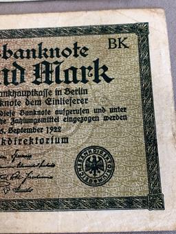 1922 German currency (2 bills)