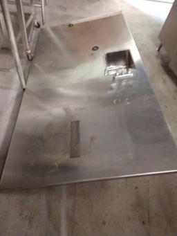 74 in by 84 in stainless steel countertop
