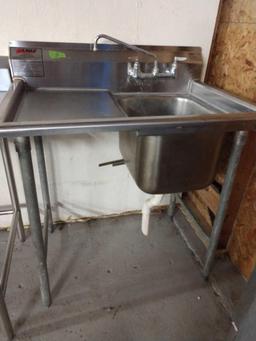 38.5 inch wide stainless steel sink