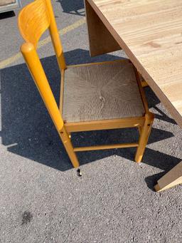 Drop leaf table for kitchen with two chairs