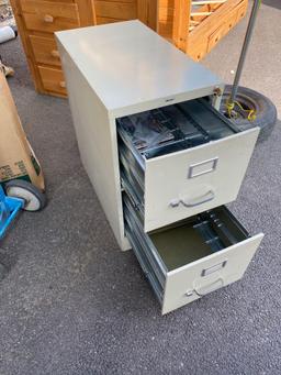 Hirsh Metal two drawer locking file cabinet