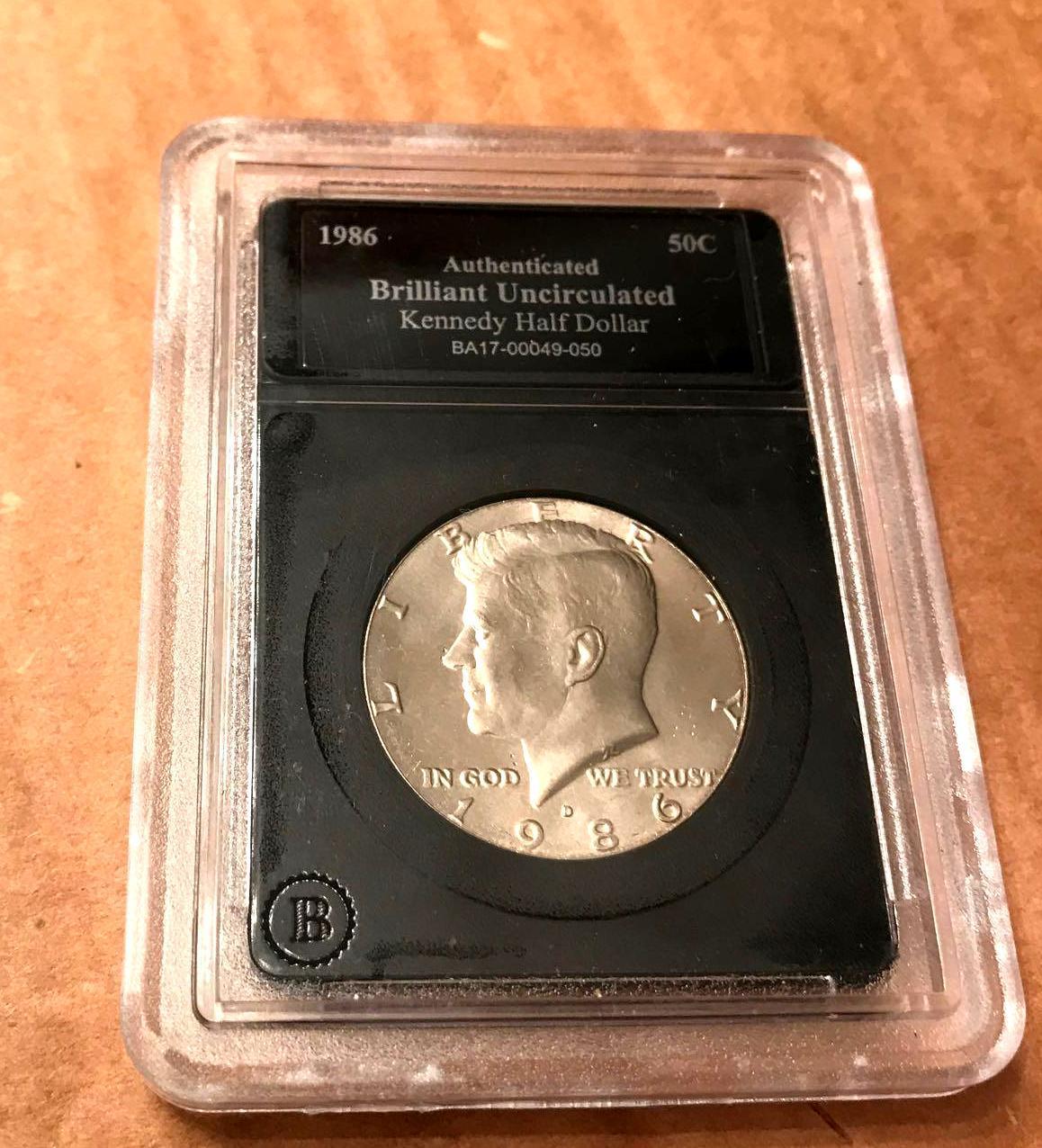 1986 uncirculated Kennedy Half Dollar