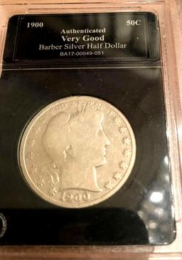 1900 Barber Silver Half Dollar