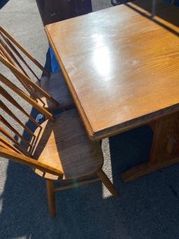 48? x 38? oak kitchen table and chairs