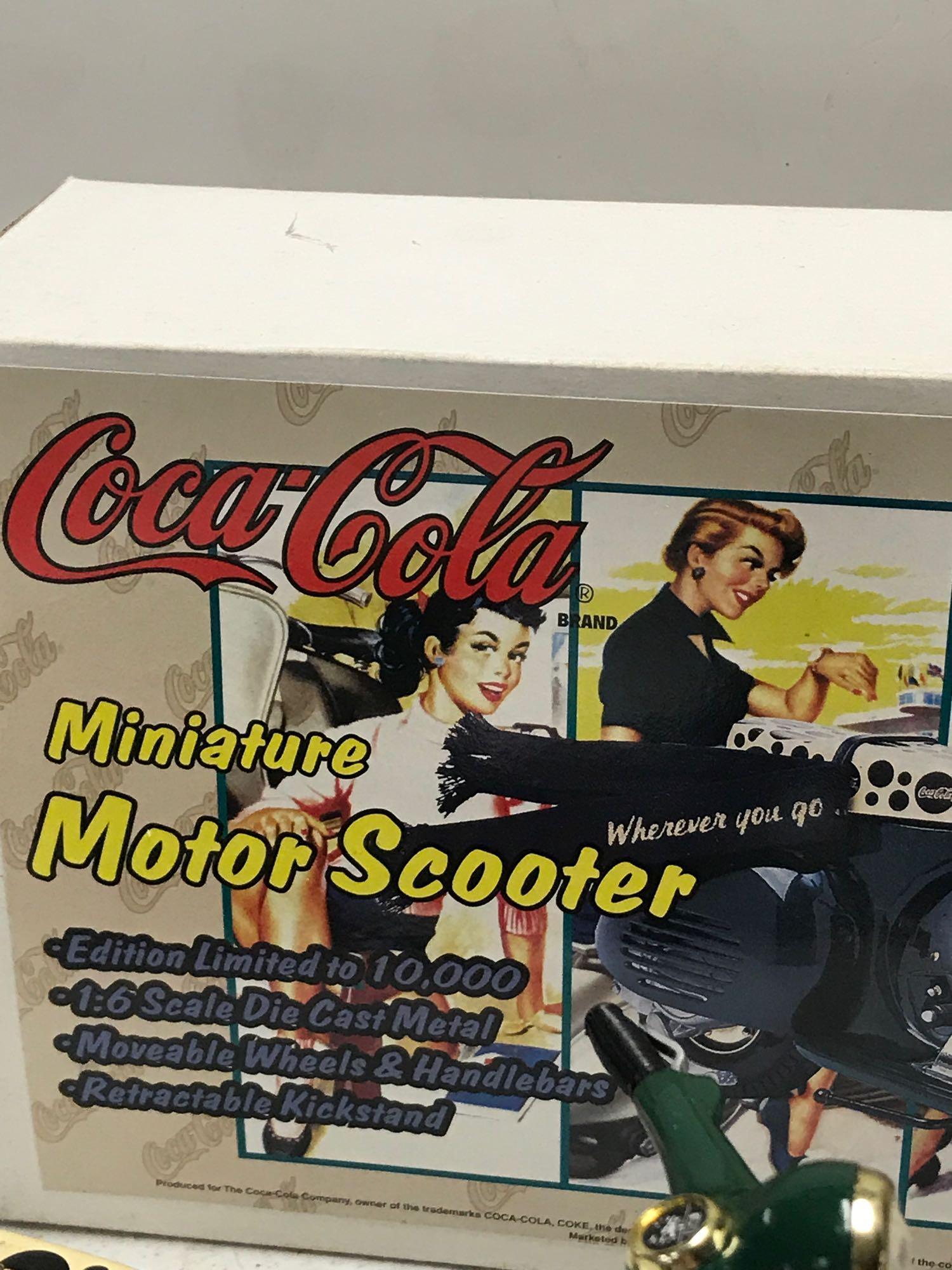 Coca-Cola Miniature Motor Scooter limited edition die cast 1:6 scale