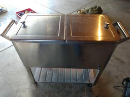 Backyard creations cooler on wheels (garage)