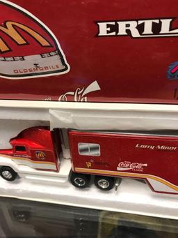 Ertl race image Larry Minor Motorsports McDonalds 1:64 scale die cast tractor trailer