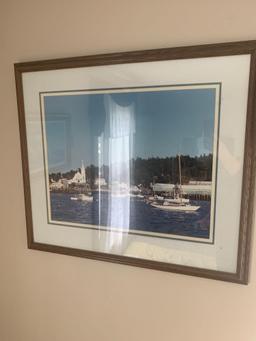 Framed sailboat print