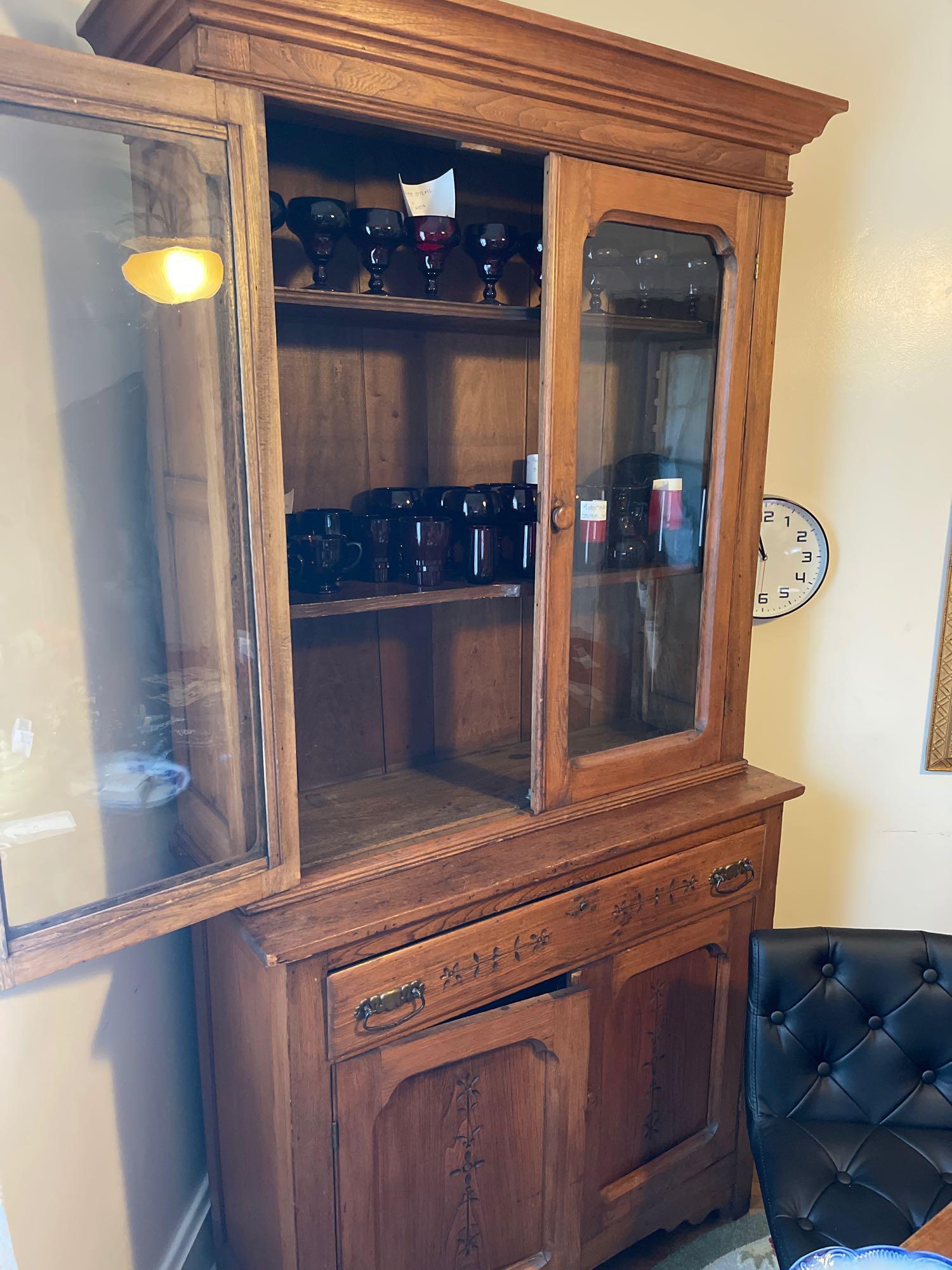 Oak China cabinet to piece