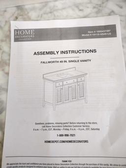 Fallworth 49-in single vanity
