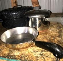 Revere pan/lid-frying pan - graiteware roaster