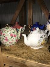4- tea pots