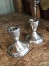 2- candle holders weighted sterling