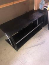 Black TV stand with glass shelf 44 in x 16 in 20 in high