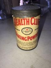 vintage Health Club baking powder rumford chemicals works can 1930s